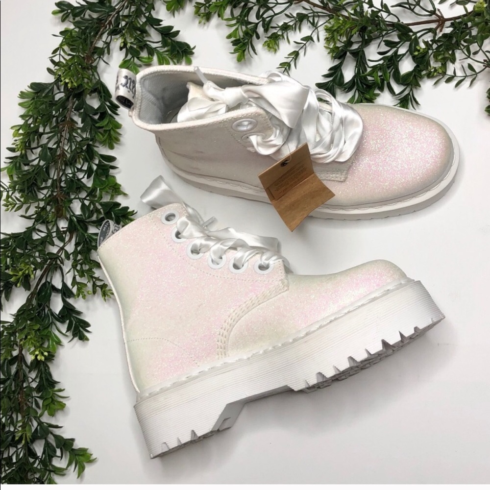 Dr martens doc martens WHITE GLITTER MOLLY size 5